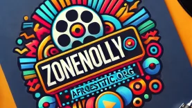 DALL·E 2025-03-05 14.59.30 – A modern and vibrant logo for ‘zonenolly.afroestetic.org’, a website that publishes Nollywood films. The design should feature bold, colorful elements